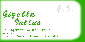 gizella vallus business card